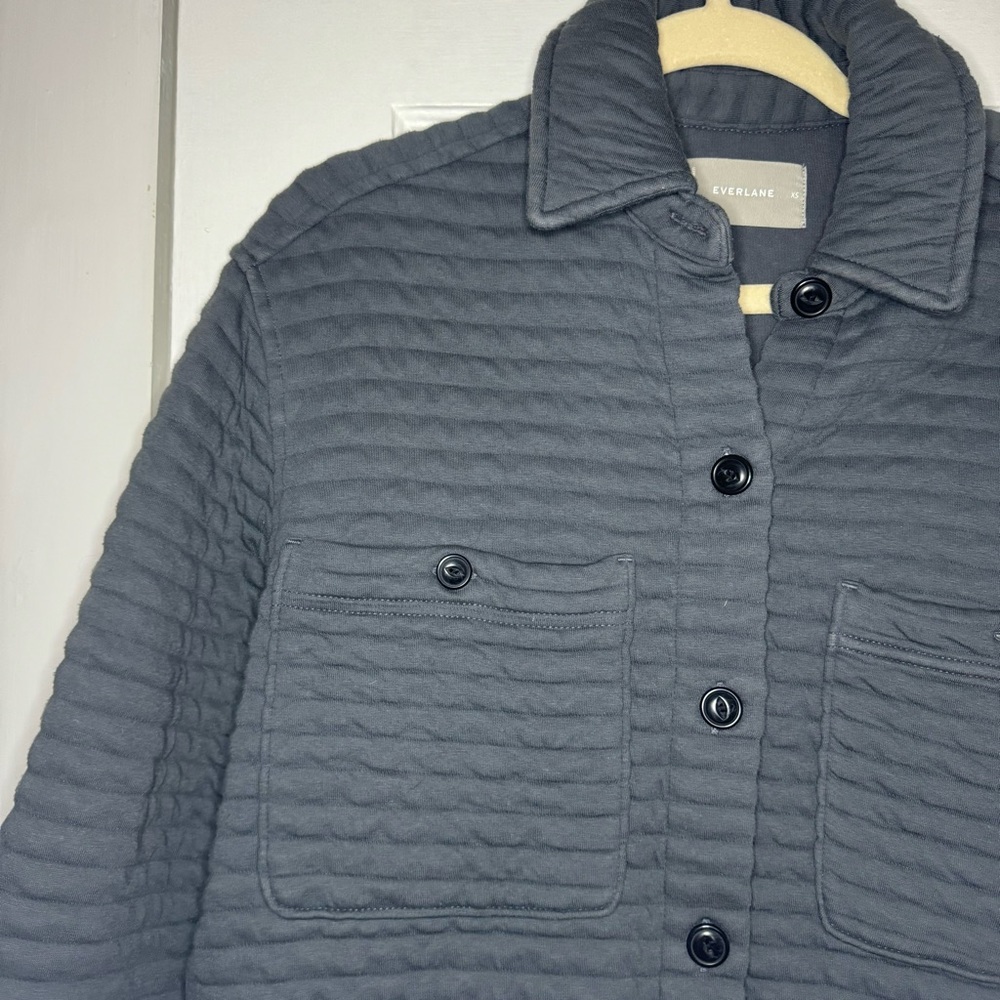 Everlane The Organic Cotton Quilted Shirt Jacket XS - Picture 7 of 16